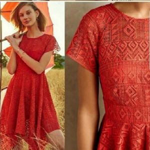 Maeve Prima Lace Dress in Wine